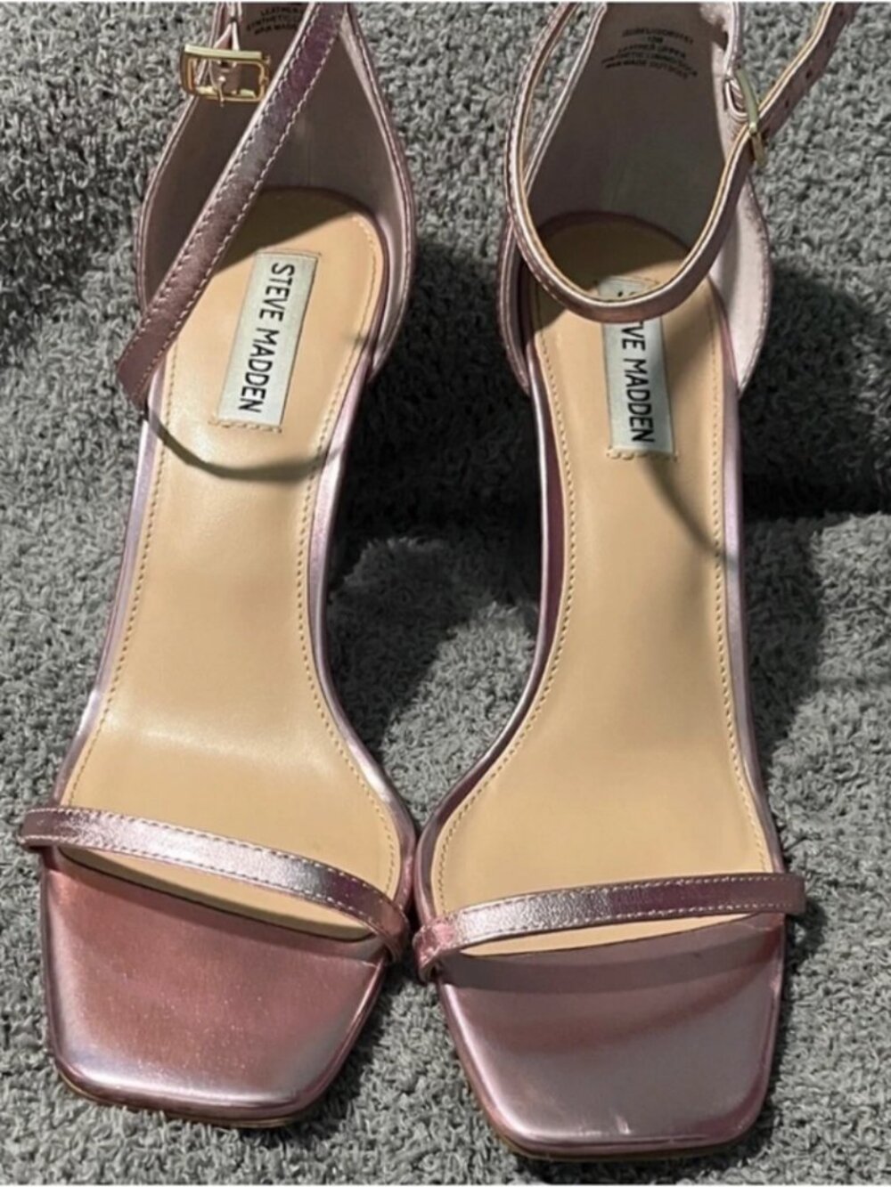 Steve Madden Metallic Pink Wedge Sandals